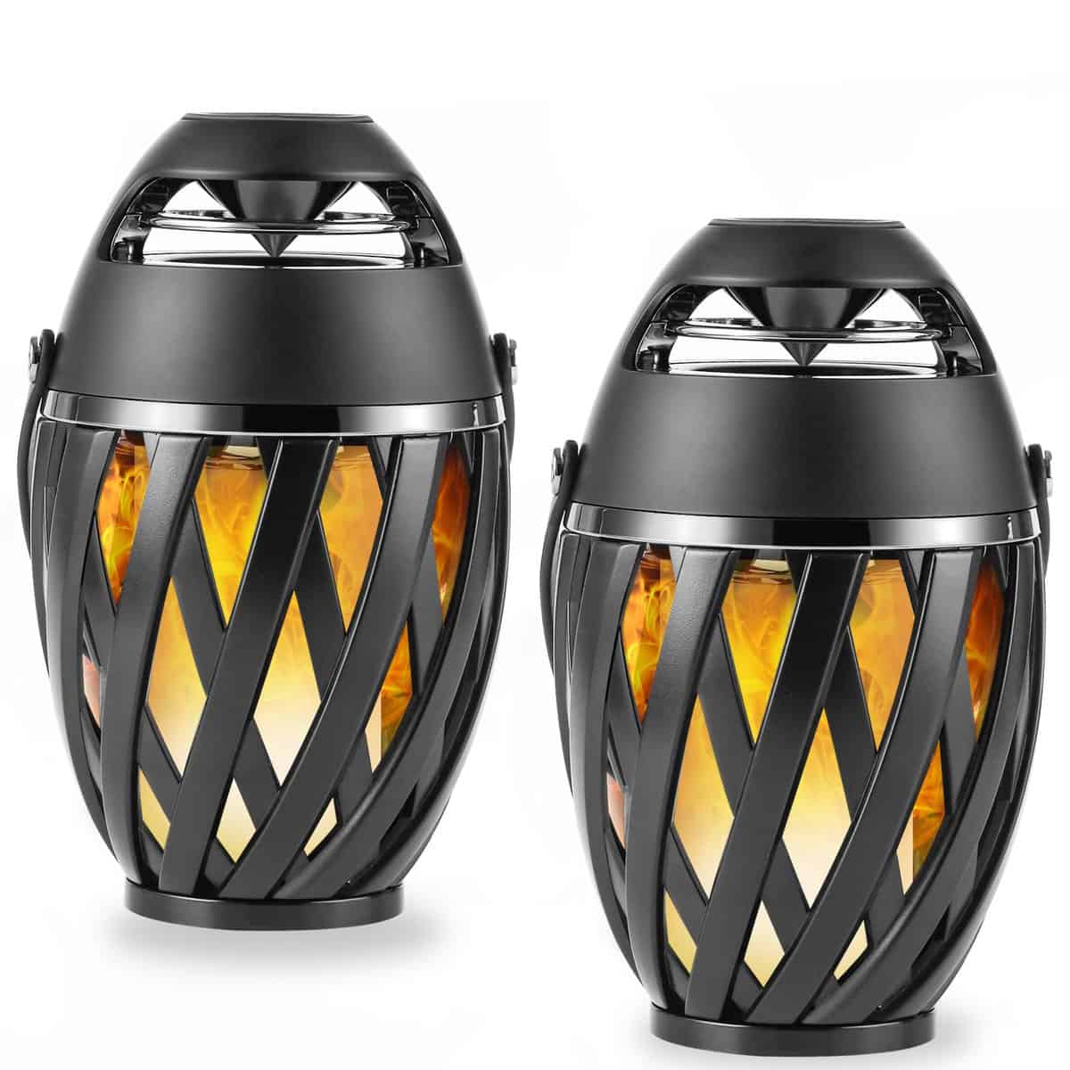 INSSISAIN - Altoparlanti Bluetooth per esterni, confezione di 2 altoparlanti, wireless, impermeabili, regali per donne, uomini, mamma, papà, luce ambientale, torcia a luce LED, doppia