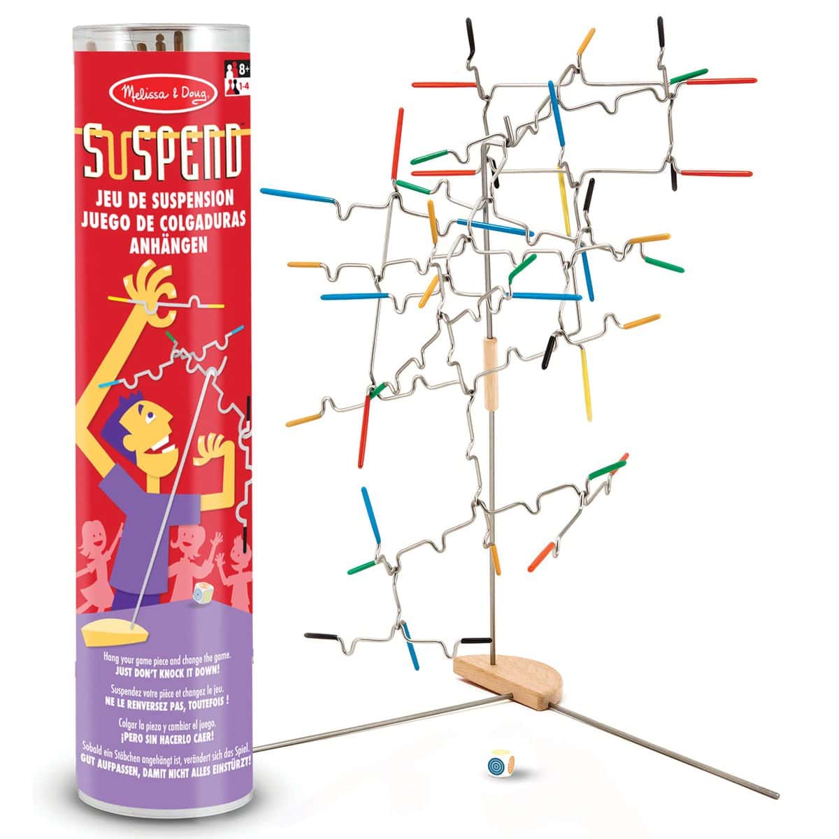 Melissa & Doug Suspend Gioco Da Tavolo Famiglia, Torre Di Legno, Idee Regalo Adulti | 8 Anni Su | Rompicapo Bambini 10 Anni Maschio