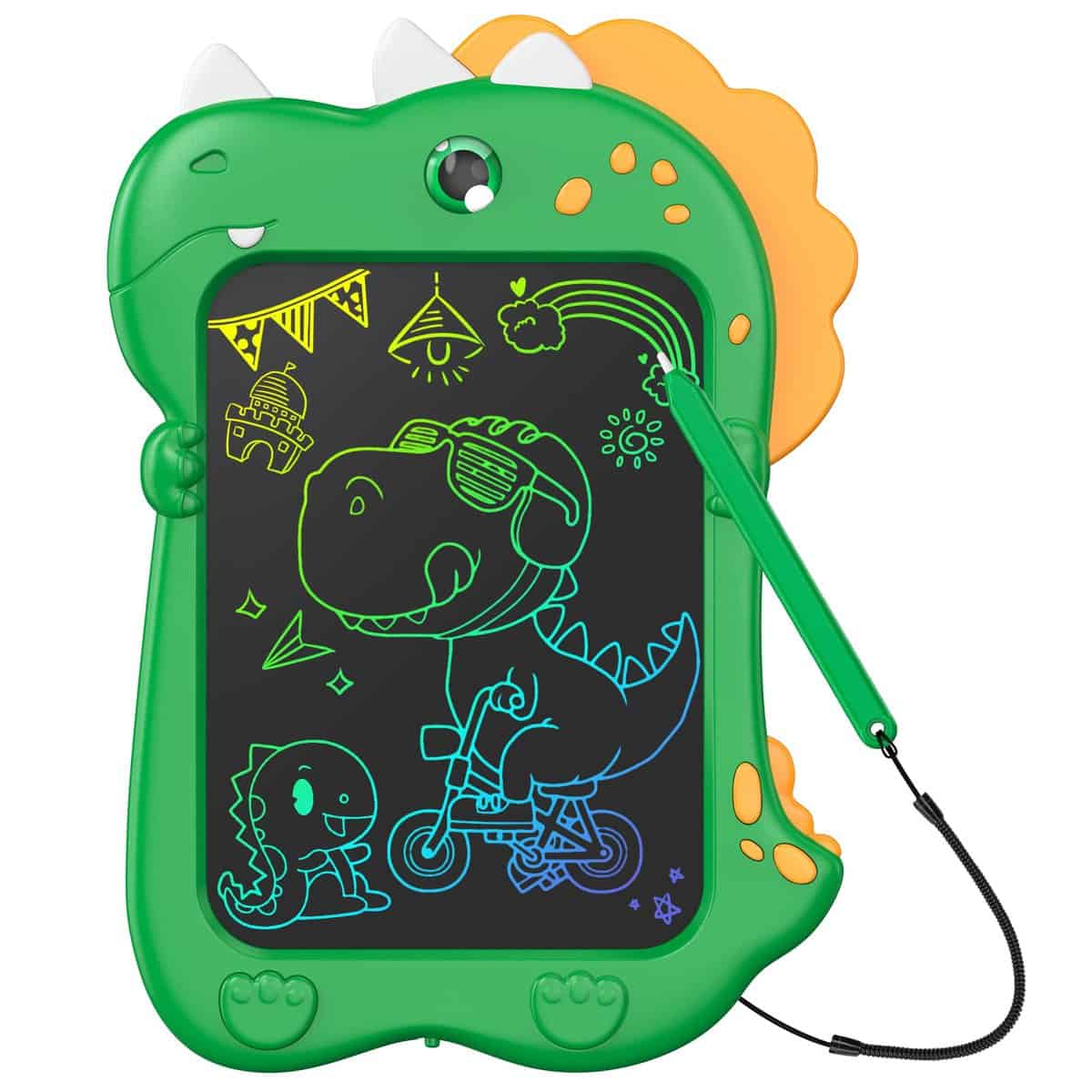 Tavoletta Grafica Bambini da Scrittura LCD da 10 Pollici, Lavagna Cancellabile Giocattolo per 3 4 5 6 7 anni, Regali di Compleanno per Ragazzi, Verde