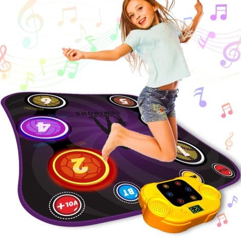 Tappetino di Danza con Bluetooth per Ragazze di 4-10 anni. Un regalo luminoso per tutte le occasioni!
