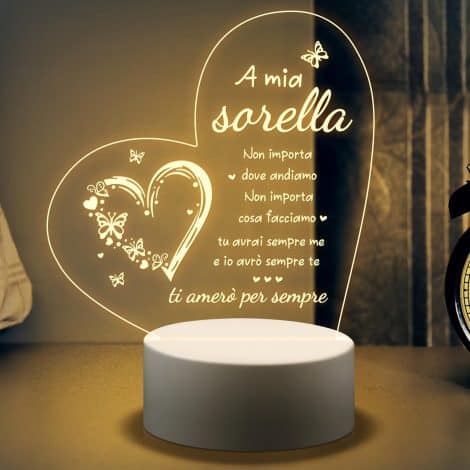 Lampada in acrilico Blumuze, regalo perfetto per la tua adorata sorella in ogni occasione.