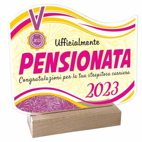 Regalo Per Pensionamento Donna, Targa Premio Pensionata 2023, Trofeo Riconoscimento Alla Carriera, Targa Commemorativa.
