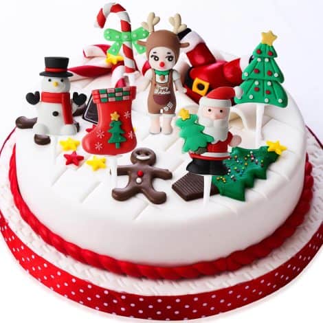 Decorazioni Natalizie per cupcake Hillylolly 6 pezzi, perfette per la tua festa di Natale.
