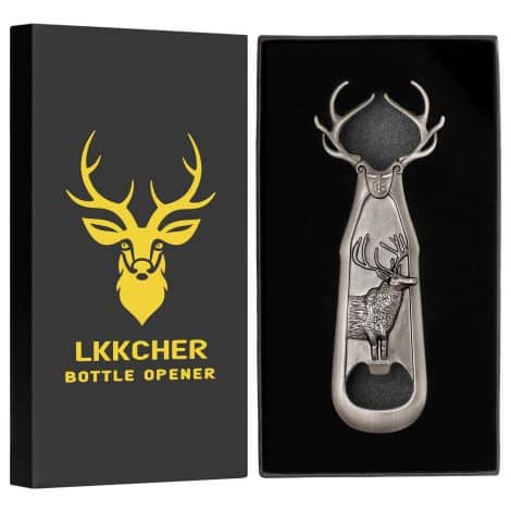 Apribottiglie di Birra con Corna di Cervo e Renna, Regalo Natale, Matrimonio, Compleanno, per Uomini e Donne.