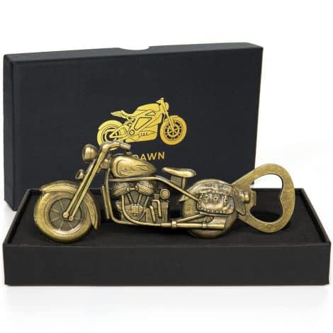 Apribottiglie vintage per moto, Regalo moto per uomo, Compleanno con scatola e biglietto d’auguri, San Valentino per il partner.