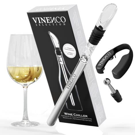 Frigo Vino 3 in 1: Raffreddatore, Decanter e Versatore | Accessori per Aperitivo, Festa Bar.