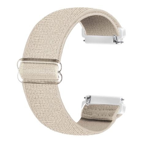 Cinturino ecologico elastico sostitutivo, compatibile con Fitbit Versa, Versa Lite e Versa 2, in nylon morbido per uomo e donna (Colore: Beige).