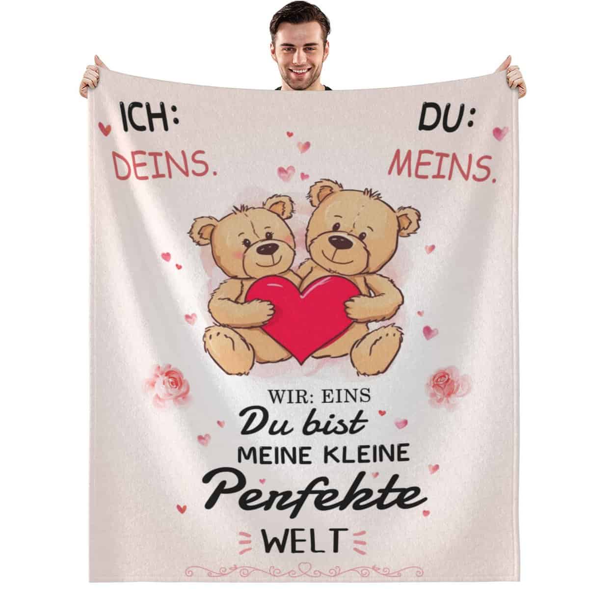Ti amo i regali, regali per il partner per lui, anniversario di matrimonio, San Valentino, Natale, anniversario, regali per uomini, donne, amanti, coppie, soffice coperta in pile, 150 x 200 cm