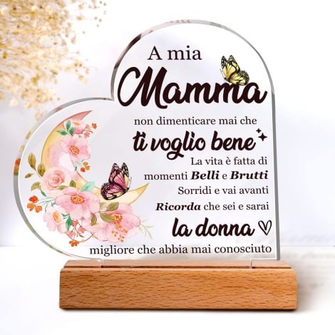 Regalo Compleanno Mamma – Placca Acrilica con Frasi Belle per Matrigna, da Figlio Grato – Buioata.