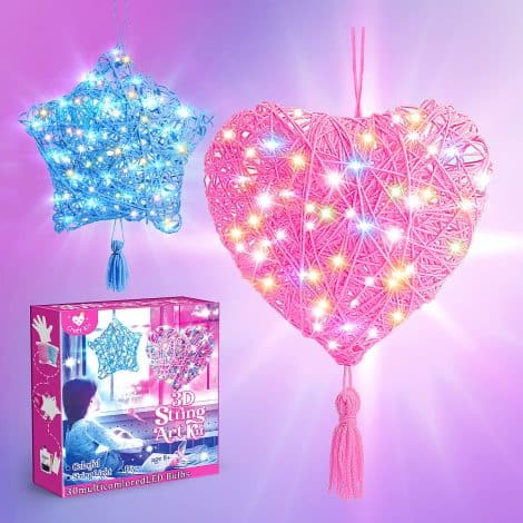 Regalo creativo per ragazze di 8-10 anni: Kit Tesoyzii String Art 3D, ideale per compleanni!