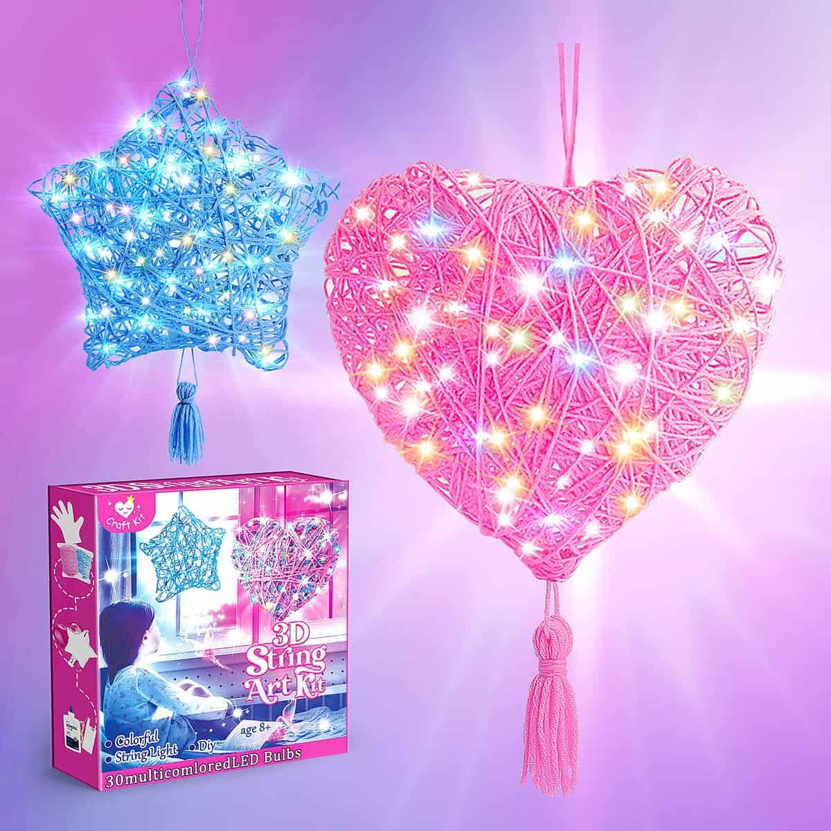 Tesoyzii Regalo Bambina 8 9 10 Anni, Giochi Bambina 8-10 Anni Femmina Kit Fai da Te Regalo per Bambini 8-10 Anni 3D String Art Regali di Compleanno per Bambini Giocattoli Ragazzi 8-12 Anni