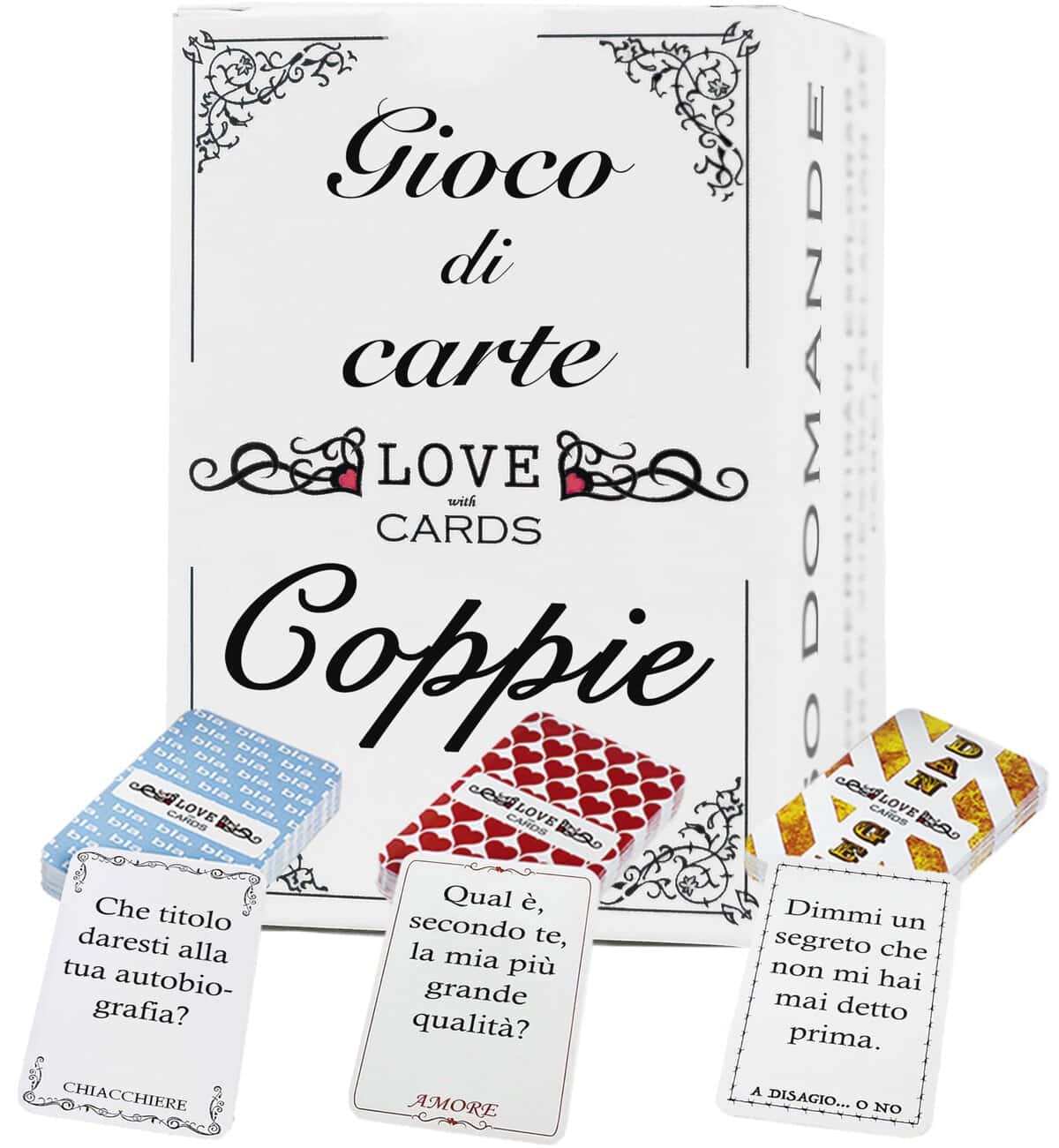 LOVEwithCARDS gioco per due, in amore. Gioco da tavolo per coppie, fidanzati o sposati. Regalo originale per San Valentino e anniversari.