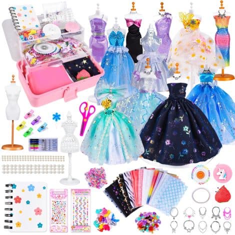 Kit di design di moda Ulikey, oltre 600 accessori per ragazze creative 6-12+ anni. Il regalo perfetto!