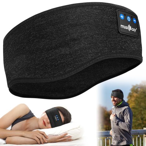 Cuffie Bluetooth comode per dormire e fare sport, con altoparlanti sottili, auricolari wireless per musica. Regali tecnologici per tutti!
