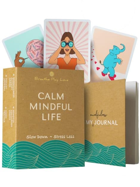 Pack regalo per il benessere consapevole: 33 biglietti meditazione, colorazione e diario tascabile. Autocura, relax, regali consapevoli per lei, lui.