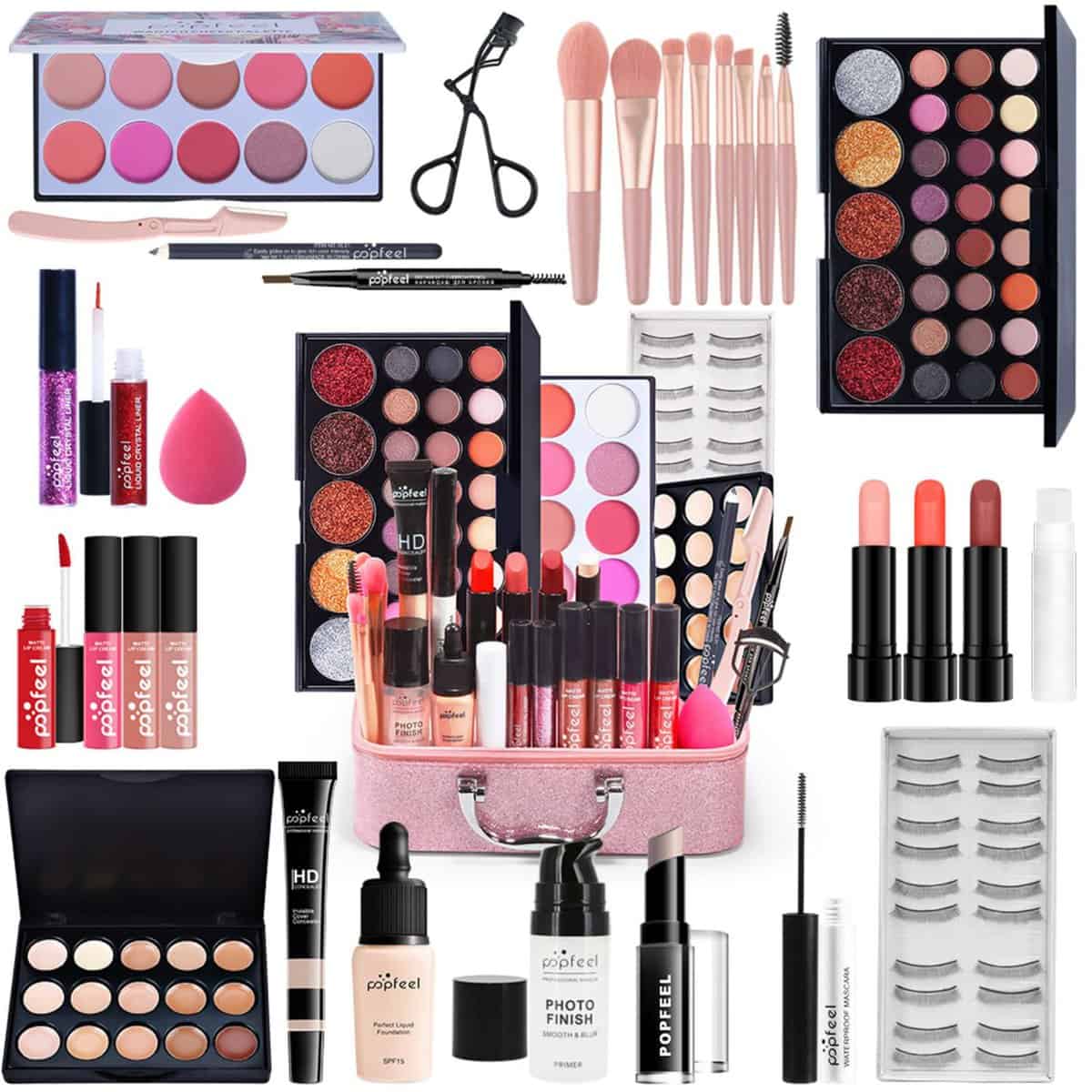 Professional Trucchi Donna Offerta, MKNZOME Set Trucchi Make Up Completo Kit Makeup Regalo di Natale e Compleanno Palette Ombretti Professionali Rossetti Make-up Fondotinta Correttore