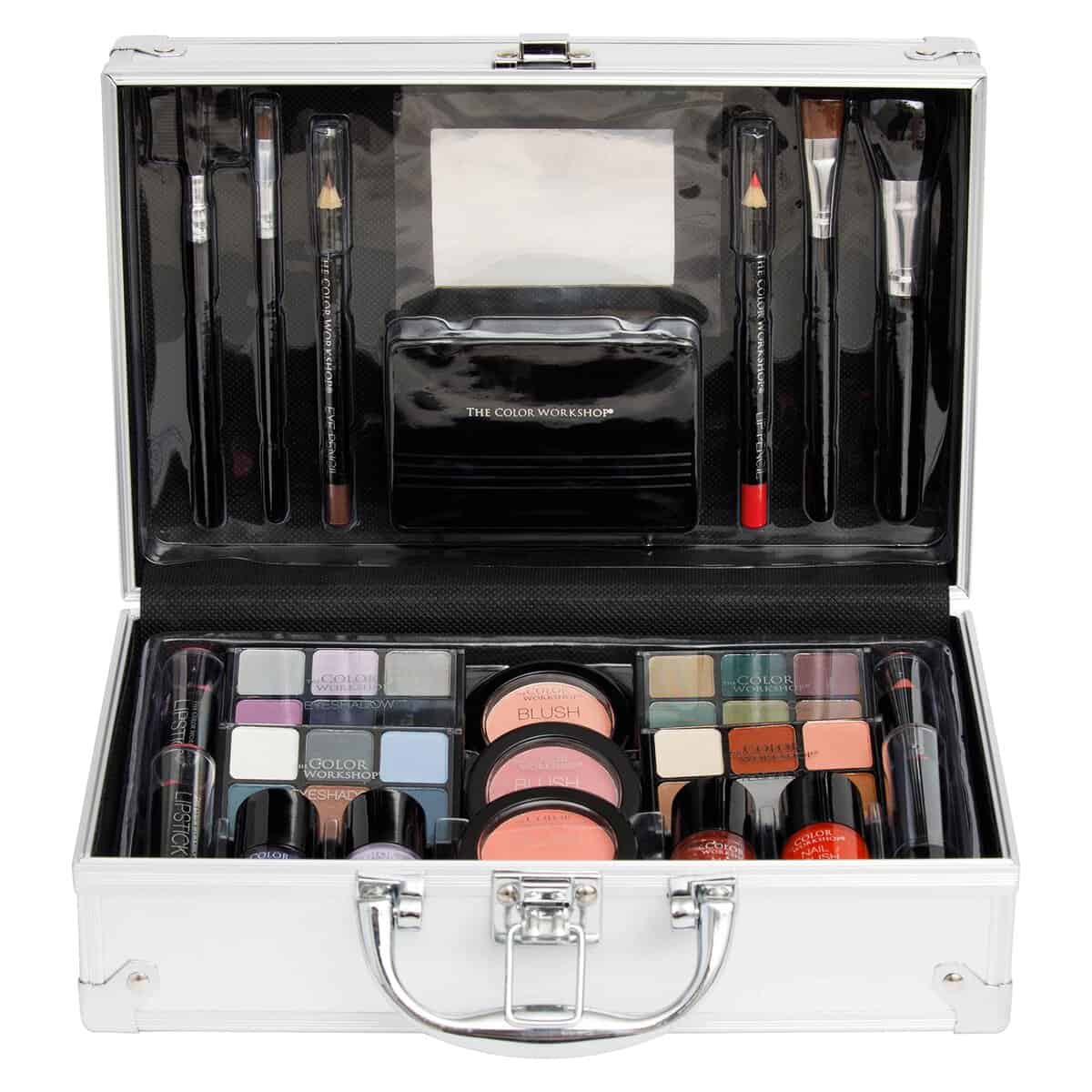 Markwins The Color Workshop - Valigetta Trucchi Bon Voyage - con Specchio e Kit Trucchi Professionali Completo - Set per un Makeup Giorno e Sera