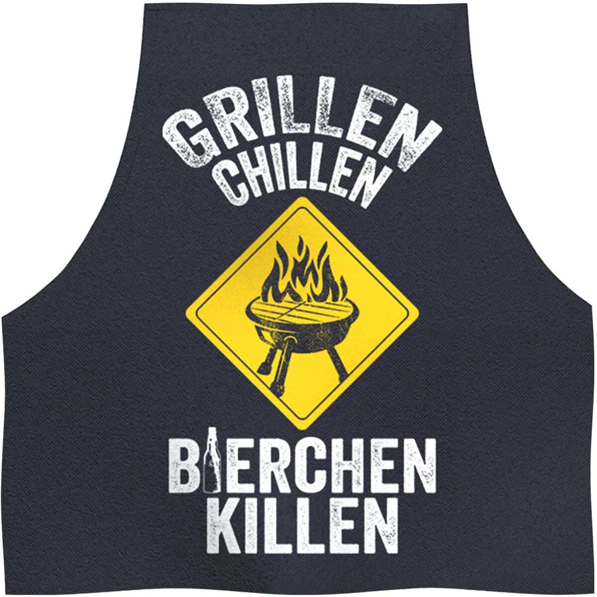YORA Grembiule da barbecue per uomini divertente – Bin am Grill – regalo per la festa del papà con certificato personalizzato – divertenti regali per la festa del papà – idee regalo papà & nonno,