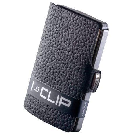 Portafoglio I-CLIP ® Originale in pelle per uomo e donna, ideale come regalo. Colore nero.