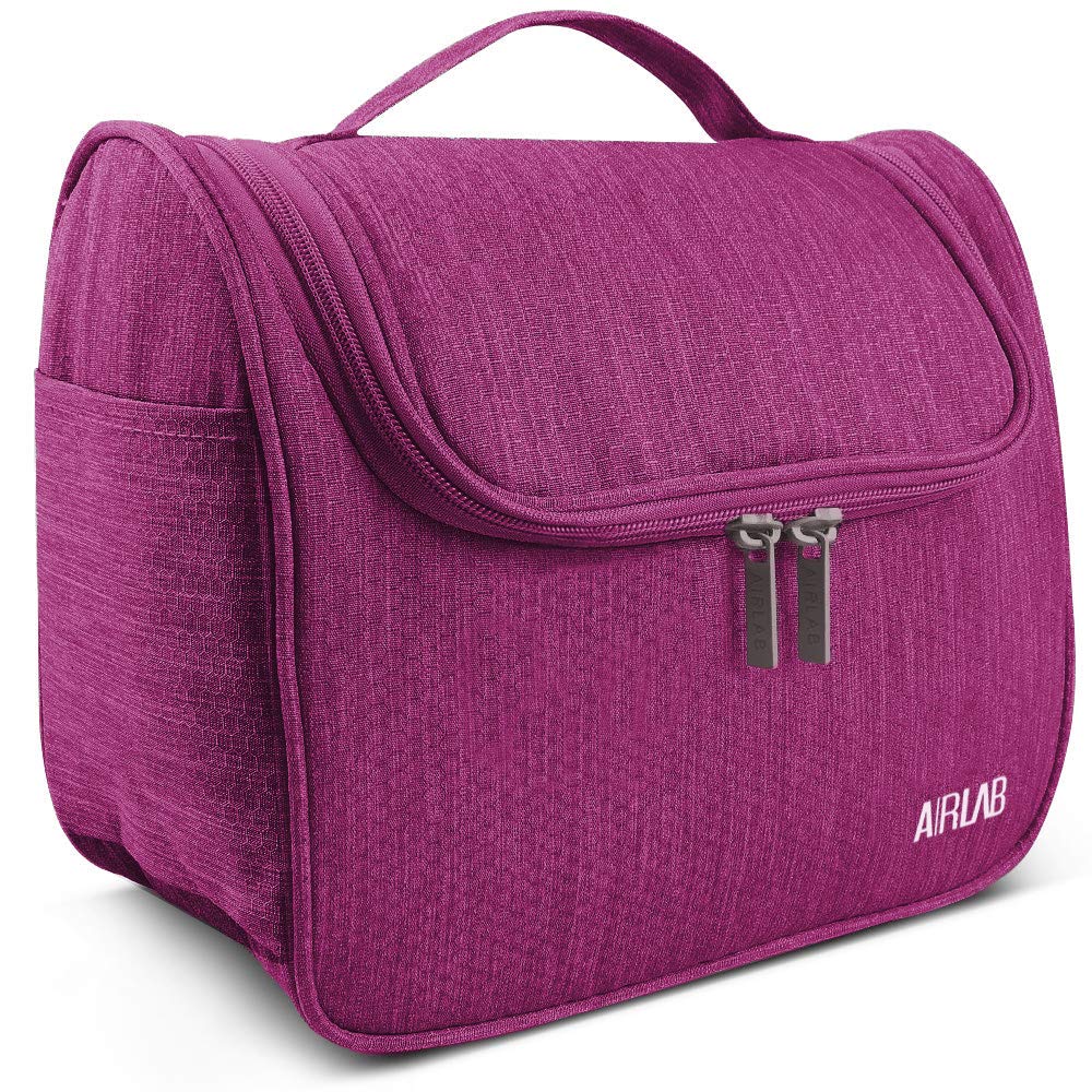 Airlab Borse da Toilette, Borse da Trucco con Manico e Gancio, Pochette per Trucchi Donna, Beauty Case, Organizer da Viaggio, Regalo per Uomini e Donne, Dimensioni: 24 x 19,5 x 12,5 cm, Rosa