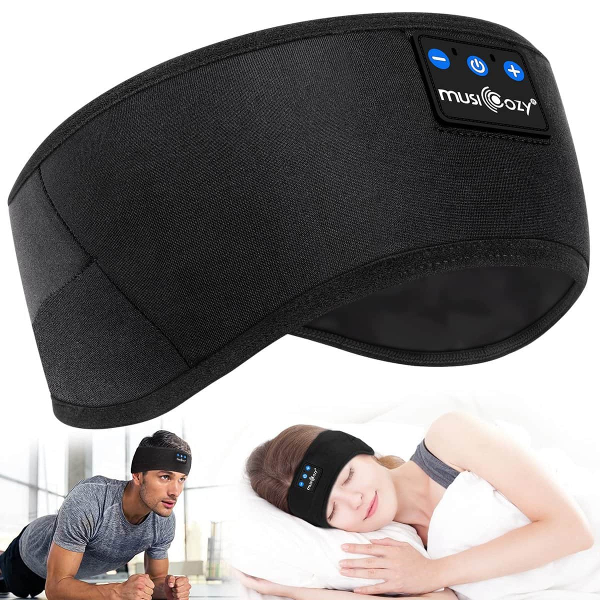 Cumo di cuffia del sonno Micozy, cuffie morbide per le cuffie Bluetooth Bluetooth con altoparlanti sottili per dormiente laterale/viaggio/meditazione/yoga, regalo di gadget cool