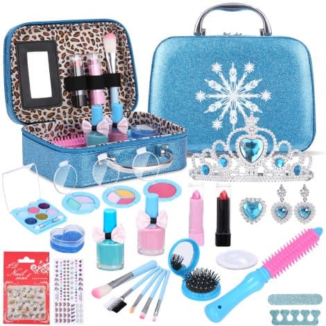 Set di trucchi per bambine lavabili e anallergici con 32 pezzi, regalo perfetto per Natale e compleanni. (Italian translation: Set trucco lavabile anallergico 32 pezzi per bambine, regalo Natale e Compleanno.)
