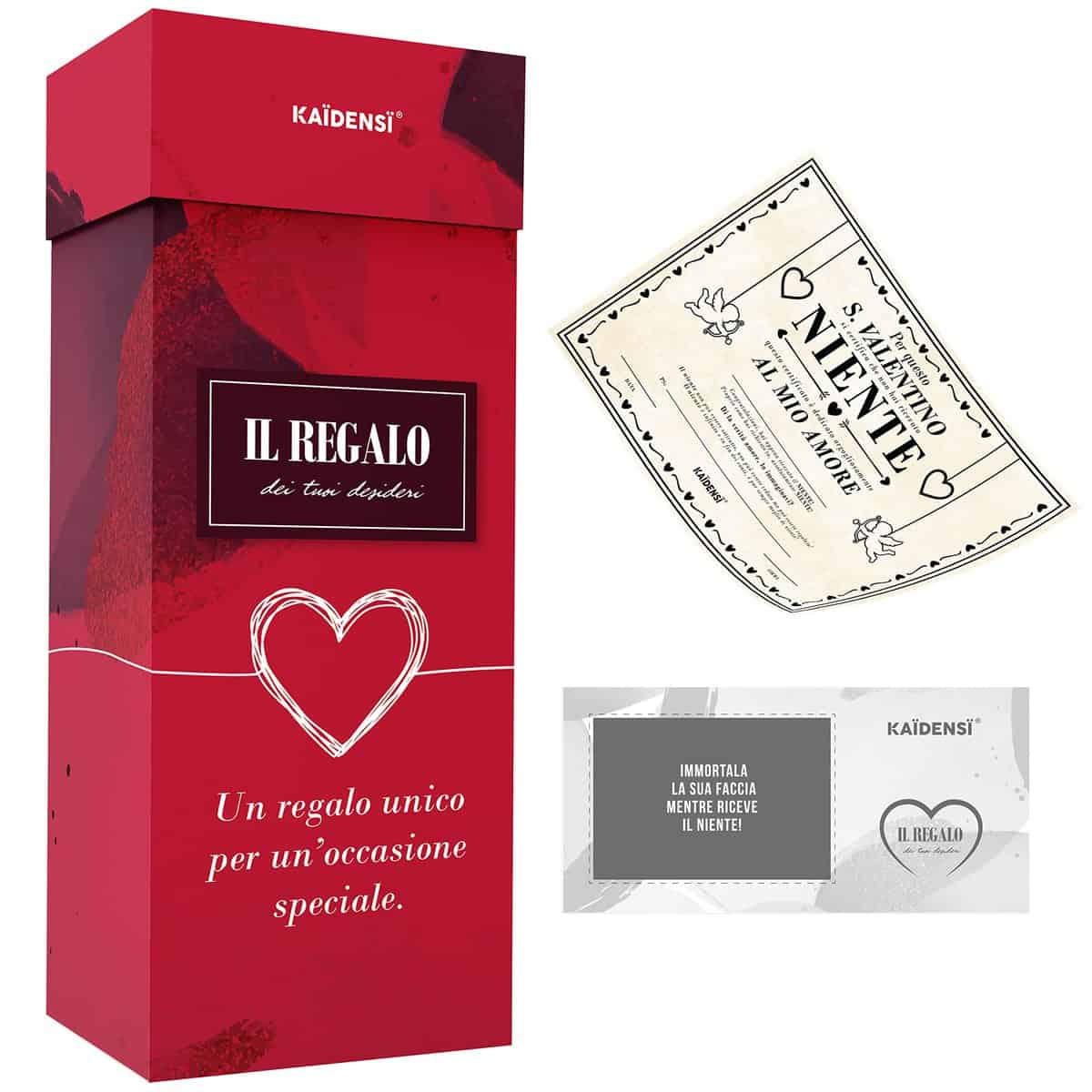 KAÏDENSÏ Idea Regalo Scherzo Originale Il Niente - Idee Regalo per San Valentino per Lei e Lui - Regali Divertenti Compleanno Uomo Donna - Scherzi Laurea Gadget Originali
