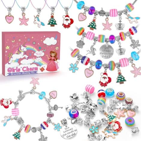 Regali per giovani ragazze, set per braccialetti e regali di Natale per bambine creative.