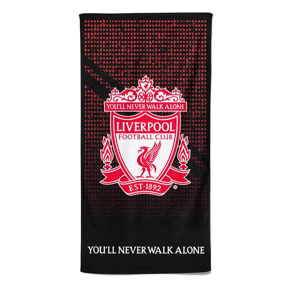 Liverpool Football Crest - Telo da mare in 100% cotone, LFC Mesh Bath Towel Liverpool, regalo per ragazzi, uomini, bambini, 70 x 140 cm