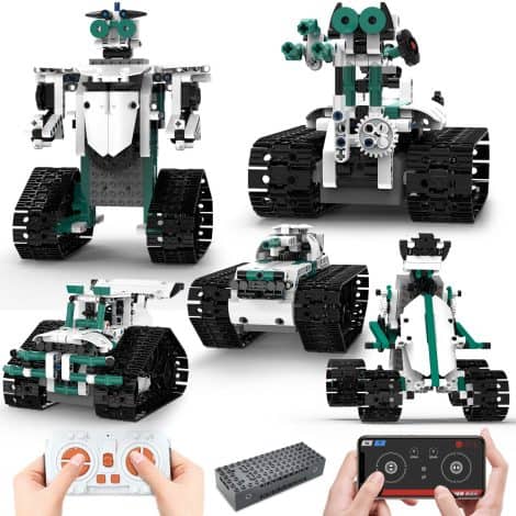 Giocattolo STEM Robot BEHOWL, 13-in-1 Set di Costruzioni Scientifiche con Telecomando e APP. Regalo educativo per bambini da 8 a 14 anni.