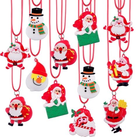 Luminali Natalizi: 12 Collane a LED per Bambini, divertenti decorazioni natalizie. Stili casuali.