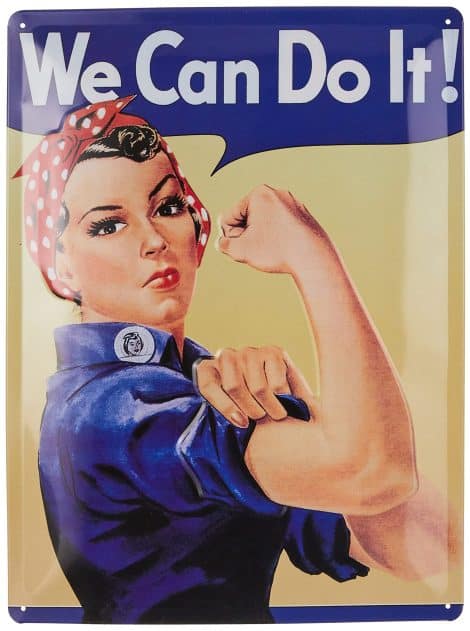 Piastra Vintage USA – Non Mollare – Perfetta idea regalo per le donne, design retrò per decorare, 30 x 40 cm.