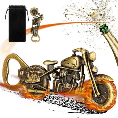 Apribottiglie Moto Vintage: Regalo perfetto per papà amante delle moto.
