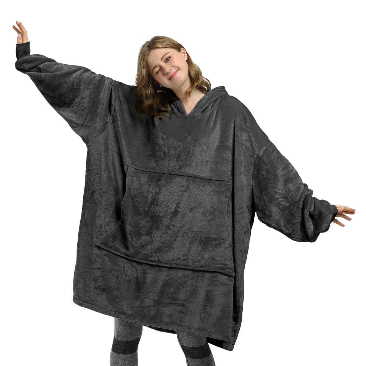 Catalonia Classy Felpa con Cappuccio Oversize, Felpa Coperta Gigante con Ampia Tasca Frontale, Coperta con Maniche, Felpa Oversize Pile, Regalo per Adulti, Donna, Adolescenti, Fidanzata, Moglie