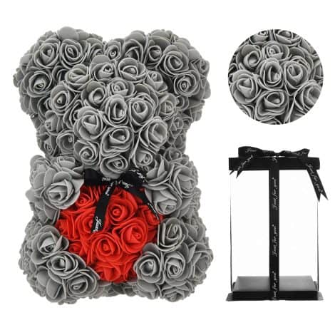 Peluche rosa per festa della mamma, compleanno, San Valentino, matrimonio e anniversario, confezione regalo inclusa.