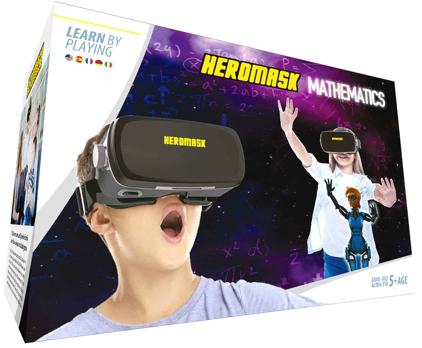 Visore VR Realta Virtuale + Gioco educativo bambini [Operazioni Matematica e calcolo mentale] Regalo Originale per bambino 5 a 12 anni [Natale - Compleanno] Occhiali Realtà Virtuale