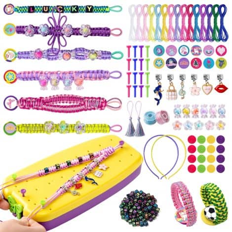 Kit per creare braccialetti fai-da-te per bambine – 292 pezzi. Regalo creativo per bambine da 6 a 12 anni, ideale per compleanni e Natale.