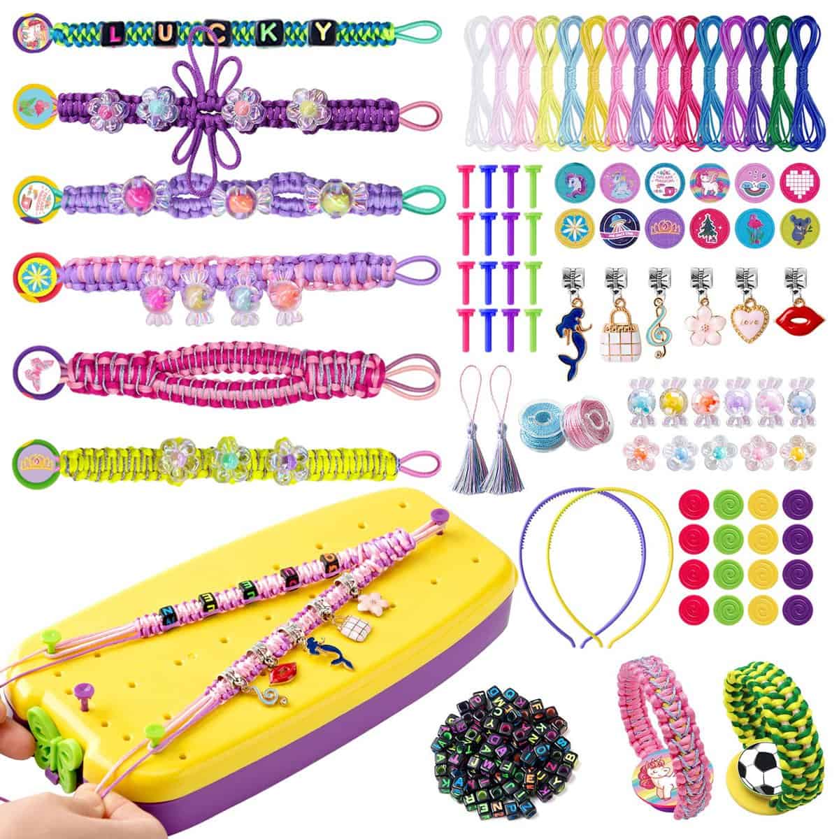Mactoou Kit Braccialetti Fai Da Te Bambina, 292 pz Regalo Bambina 6-12 Anni, Lavoretti Creativi per Bambini, Crea Braccialetti Bambina Giochi Bambina 6 7 8 9 10 11 12 Anni per Compleanno, Natale