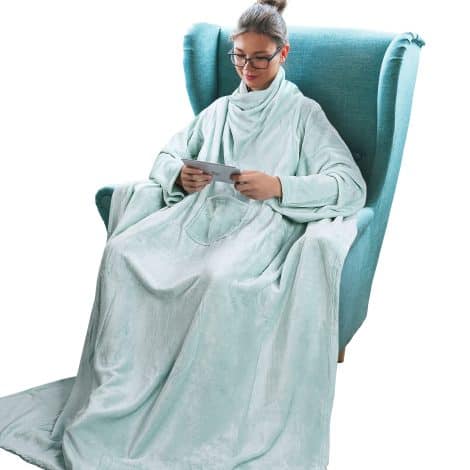 Coperta indossabile Catalonia elegante per adulti, leggera e calda, perfetta per avvolgersi durante la TV.