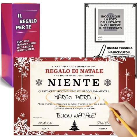 “Meravigliosa Sorpresa per Divertirsi: Ideale come Regalo Natalizio, per la Laurea o il Compleanno! Scherza con gli Amici, Festa con Certificato e Papiro (Natale).”