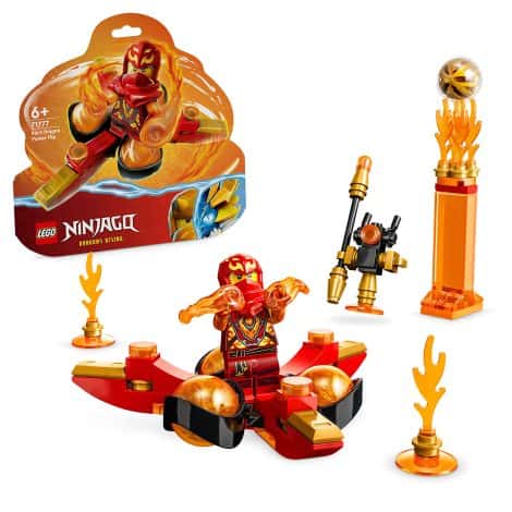 LEGO 71777 NINJAGO Drago di Kai Spinjitzu Mortale, Trottola Giocattolo con Minifigure di Kai, Ideale Regalo per Fan dei Ninja dai 6 Anni+.