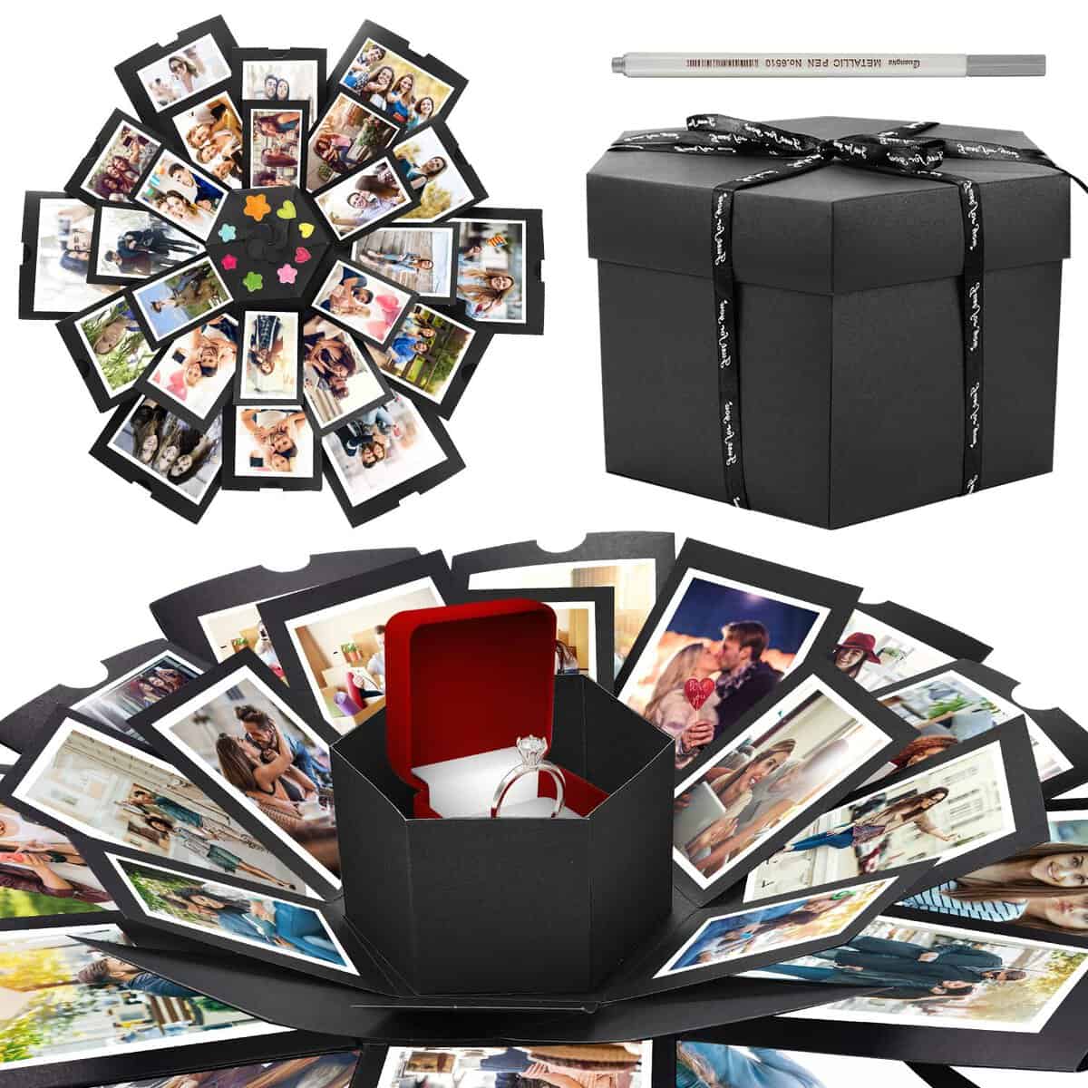 WisFox Explosion Box, Gift per il Compleanno San Valentino Anniversary Wedding Natale