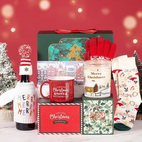 Pacchetto Natalizio YINUO LIGHT: Candele Profumate, Barattolo di Pino e Abete, Accessori Natalizi. Regalo Perfetto per Donne, Mamme, Fidanzate e Amici.