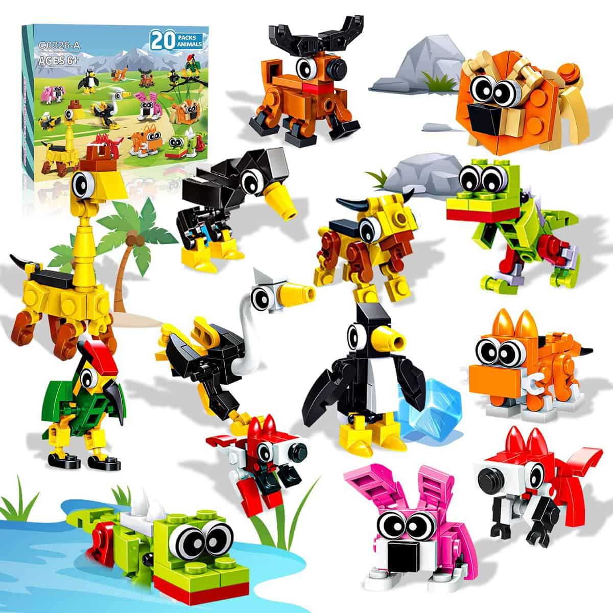 OKKIDY Set di giocattoli per animali domestici, regalo per Natale, giocattolo da costruzione per bambini dai 6 anni, giocattolo a partire da 6, 7, 8, 9, 10, 11, 12 anni, per ragazze e ragazzi,