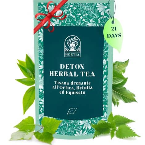 Tisana Snellente e Purificante di 10 Erbe | Confezione Regalo Natalizia per il Benessere.