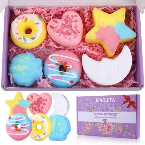 Bombe da Bagno, Set Regalo MAQUITA: Relax effervescente per Donna, Festa Della Mamma, San Valentino.