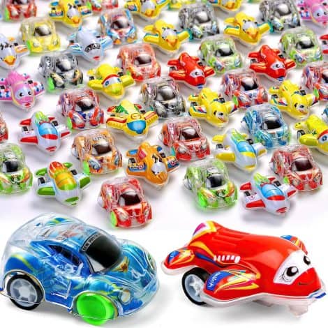24 pezzi di macchinine giocattolo KATELUO per bambini, mini auto e aerei, veicoli a frizione e regalo per bambini.