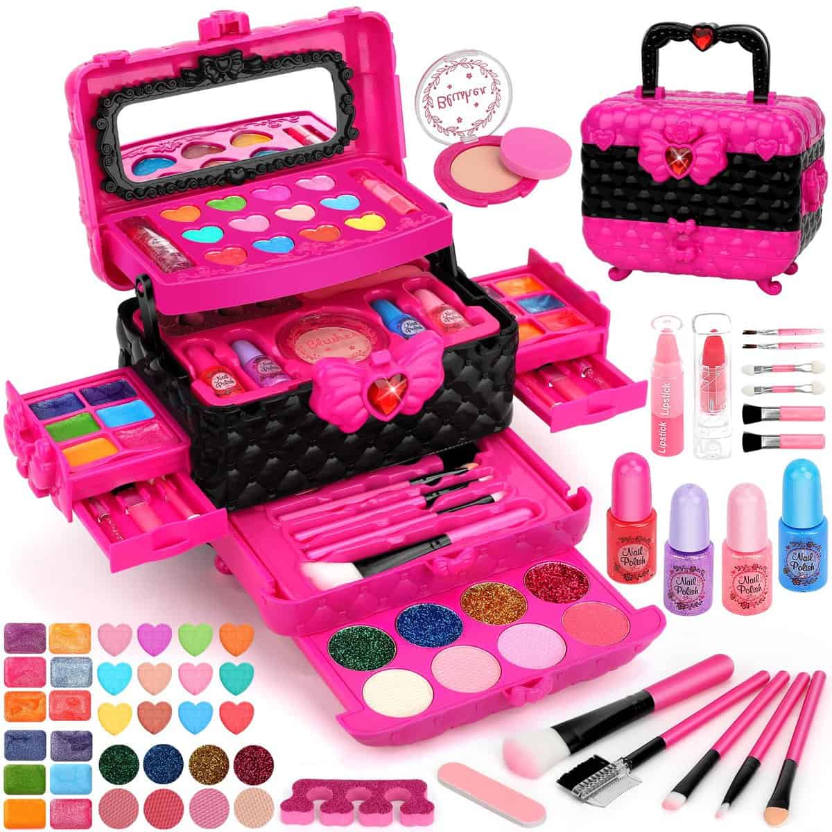 Set di trucchi per bambini, per ragazze, per bambini, per bambini, per bambini, per Halloween, Natale, compleanno, per ragazze, 4, 5, 6, 7, 8, 9, 10 anni