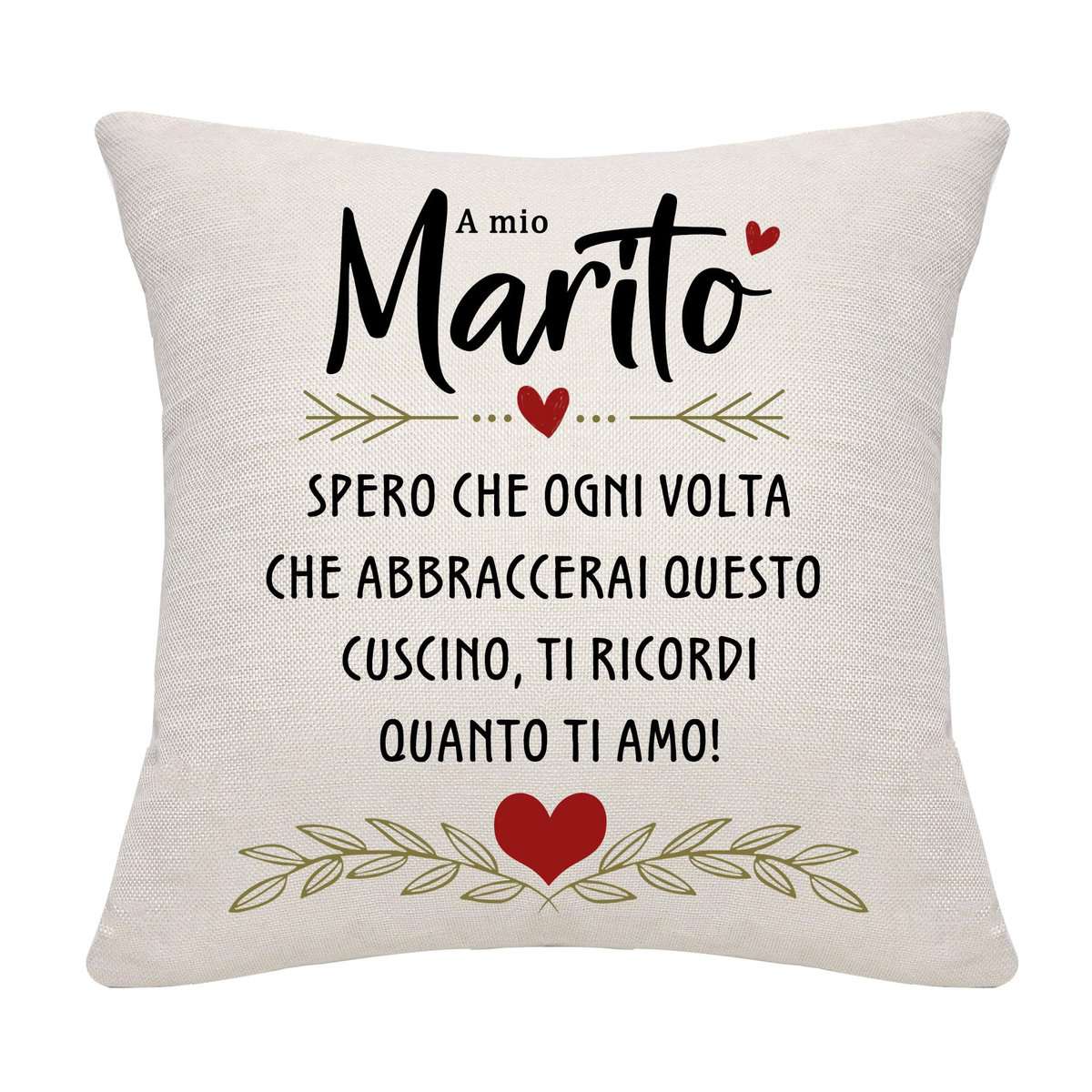 Regalo del marito Spero ogni volta che abbracci questo cuscino Ti ricorda quanto ti amo Copertura del cuscino Marito Ti amo Regalo del ricordo Compleanno San Valentino Regalo di Natale (marito)