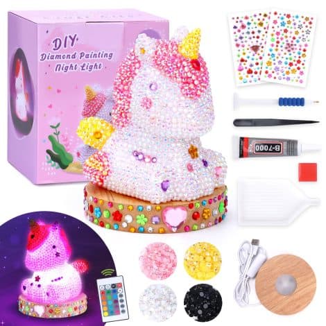 Set di giochi creativi per bambine dai 3 ai 7 anni, includente un kit di arte e artigianato.